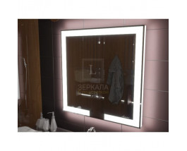 Зеркало с подсветкой лентой для ванной комнаты Новара 170х170 см
