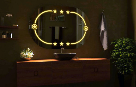 Зеркало для ванны с подсветкой Звезды